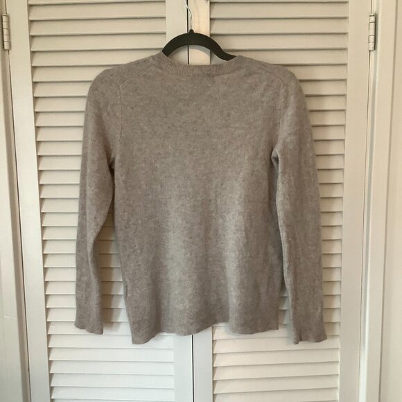 Charter Club cashmere sweater women's medium v-neck mushroom taupe neutral - Picture 4 of 7